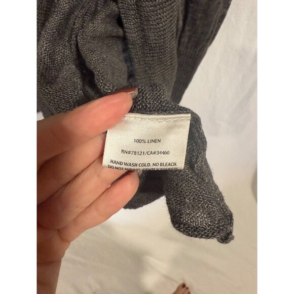 Eileen Fisher Lightweight Linen Cardigan Size L - Picture 3 of 9